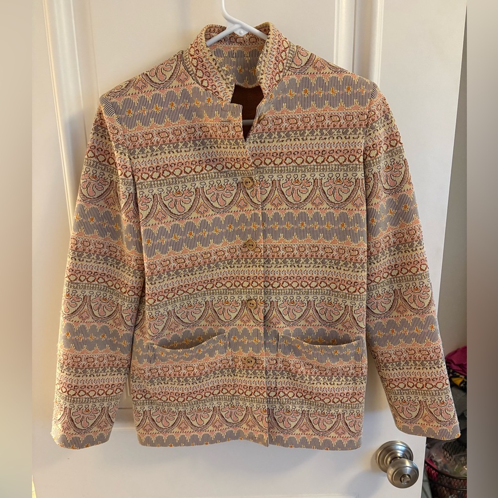 Vintage Patterned Jacket - image 1